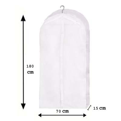 Wedding dress cover bag - WHITE (fehér)